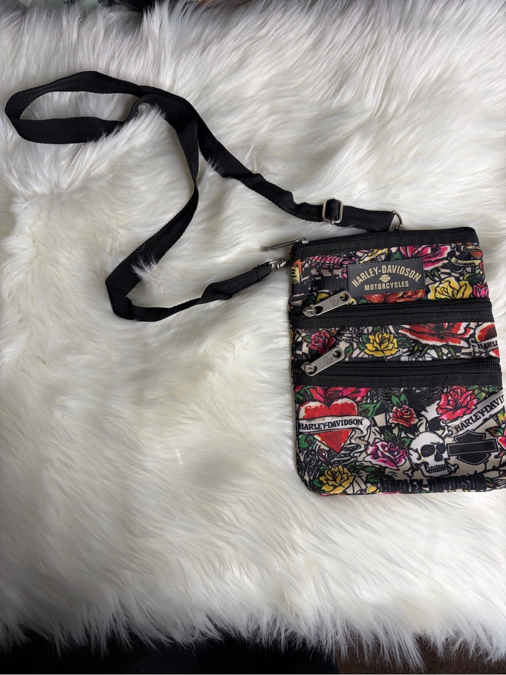 Harley Davidson Tattoo Print Crossbody
